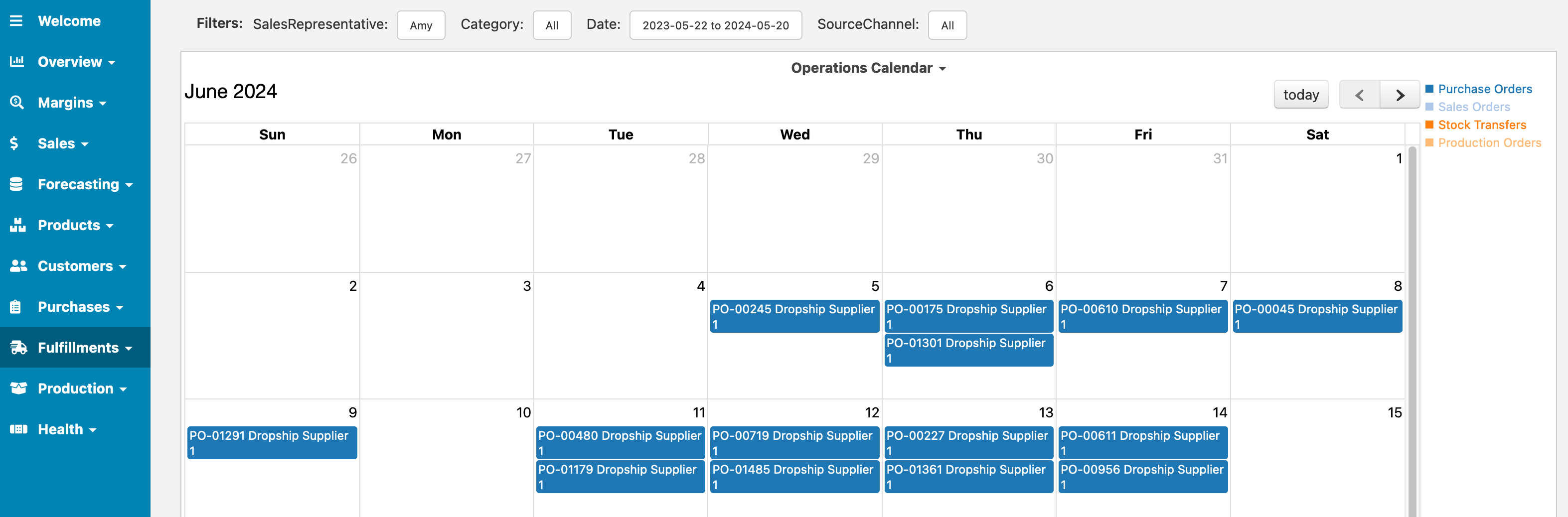 Cin7 Core Ops Calendar